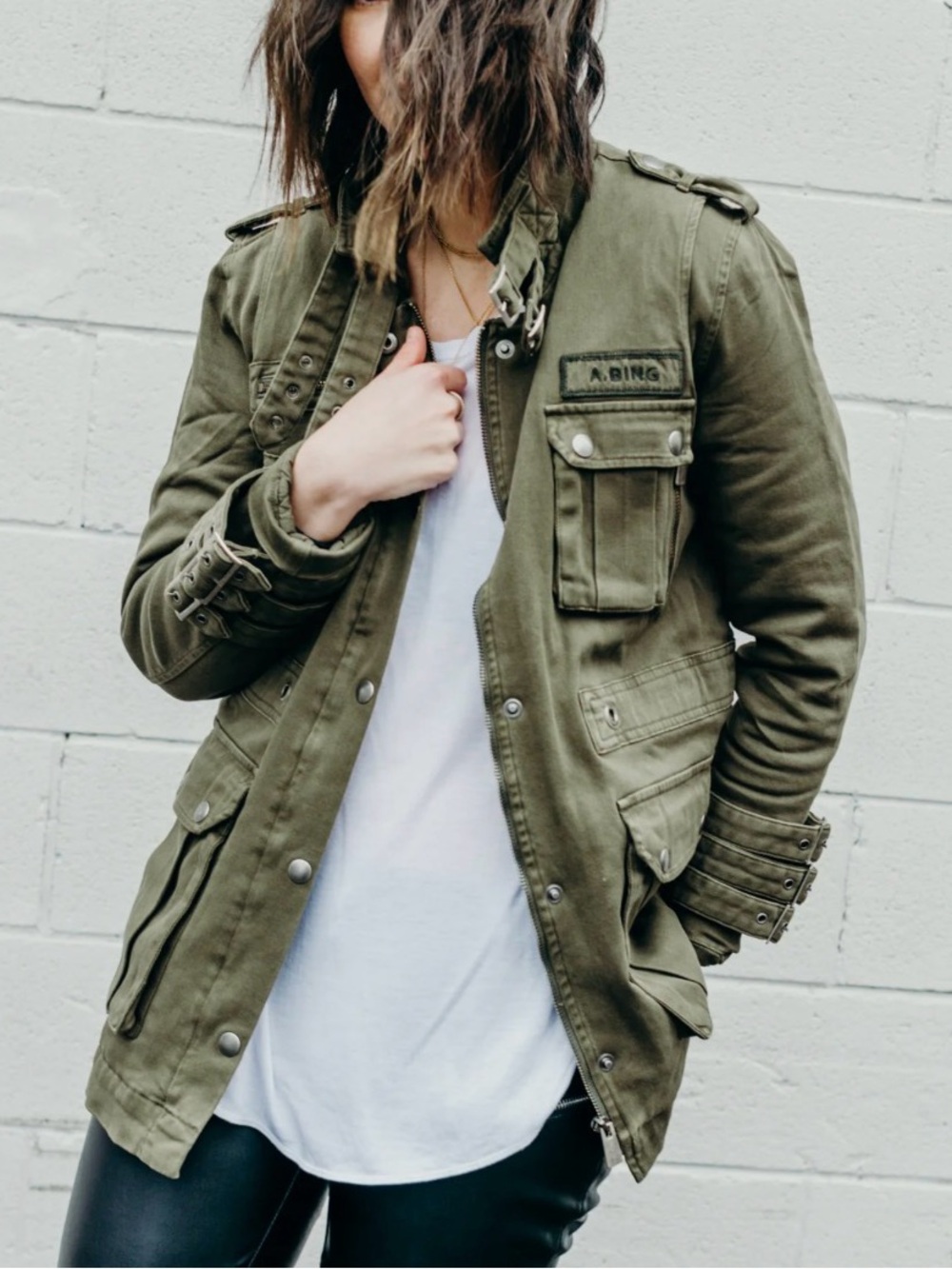 Anine Bing military utility jacket